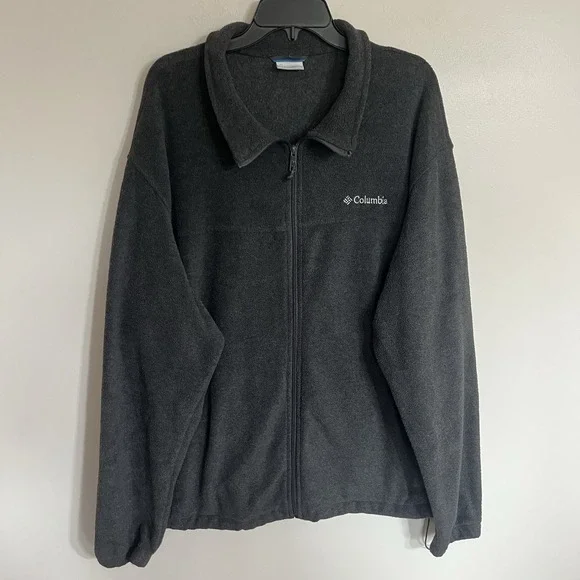 Columbia Men's Full Zip Fleece Jacket Sweater Size 2XL Gray - Picture 1 of 14